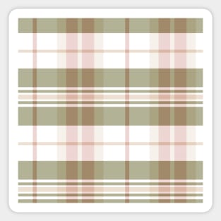 Cottagecore Aesthetic Arable 2 Hand Drawn Textured Plaid Pattern Sticker